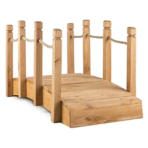 Teichbrücke blumfeldt Rialto, 58 x 58 x 122 cm, massiv Echtholz