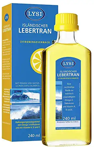 Lebertran SAGUNA LYSI ISLÄNDISCHER, Zitronengeschmack, 240ml