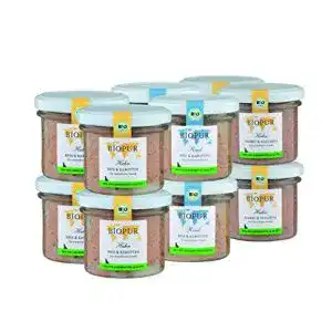 Bio-Nassfutter Hund BIOPUR Bio Gemischtes Hundefutter 12x100g