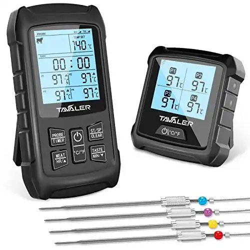 Grillthermometer (Funk) Tavaler 4 Edelstahl Sonden