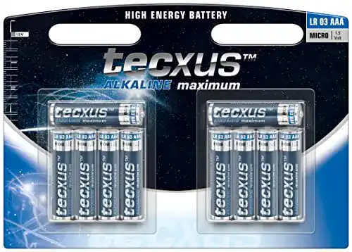 AAA-Batterie Tecxus Micro (LR03 / AAA) Batterien 1,5 V, 10er Pack