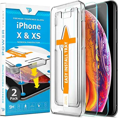 Die beste iPhone-X-Panzerglas Power Theory, 2 Stück mit Schablone 2026 Test Bestseller iPhone-X-Panzerglas Power Theory, 2 Stück mit Schablone