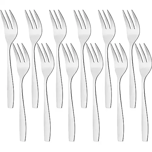 Kuchengabeln GRÄWE 12 Stück, klein aus Edelstahl, 12er Pack