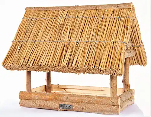Vogelhaus mit Reetdach Hiss Reet ® SPREEWALD wetterfest