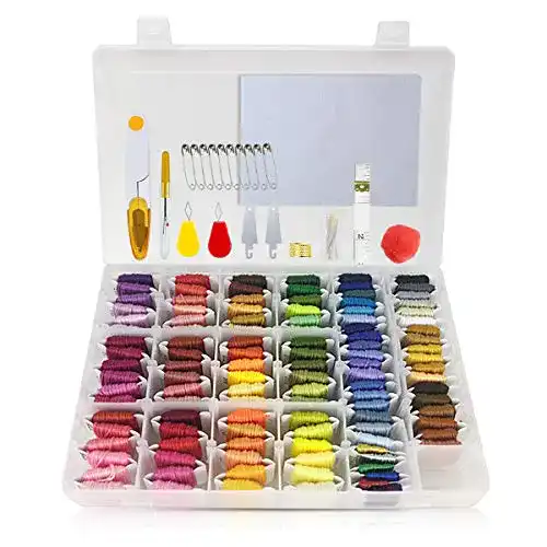 Stickgarn Ywoworld Sticktwist Kreuzstichgarne, 110 Farben