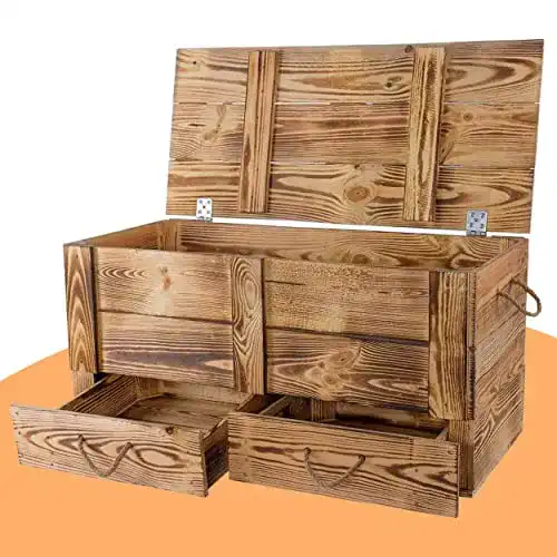 Holzkiste mit Deckel Obstkisten-online Holztruhe weiß