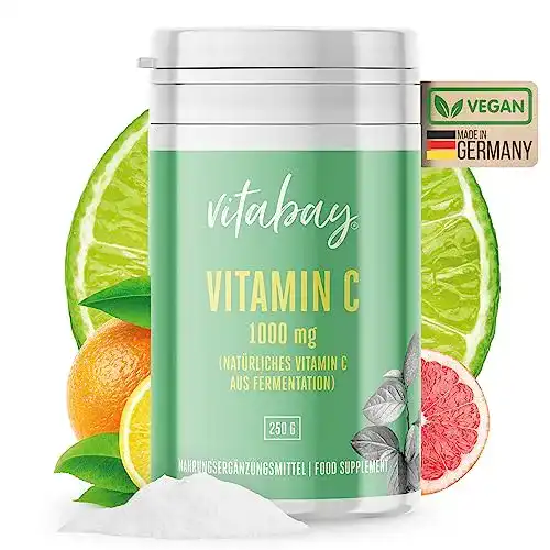 Vitamin-C-Pulver vitabay Vitamin C 1000 mg, 250 g veganes Pulver