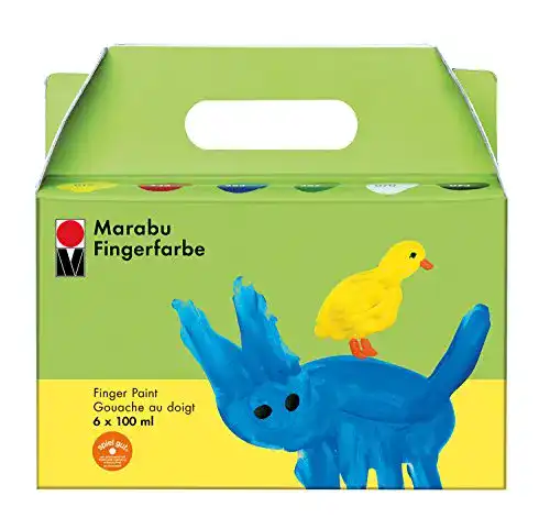 Fingerfarben Marabu 030200081 – Fingerfarbe 6er Set 100 ml