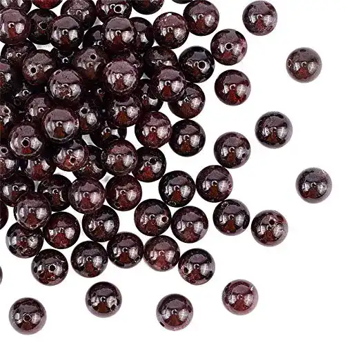 Bastelperlen OLYCRAFT 100pcs 8mm Naturkornstein Perlen