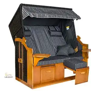 Strandkorb (3-Sitzer) LILIMO, Baltic-R XXL, 2-3 Sitzer, montiert
