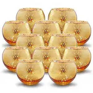 Kerzenglas GUIFIER 12 PCS Mercury Glas Votive Kerze