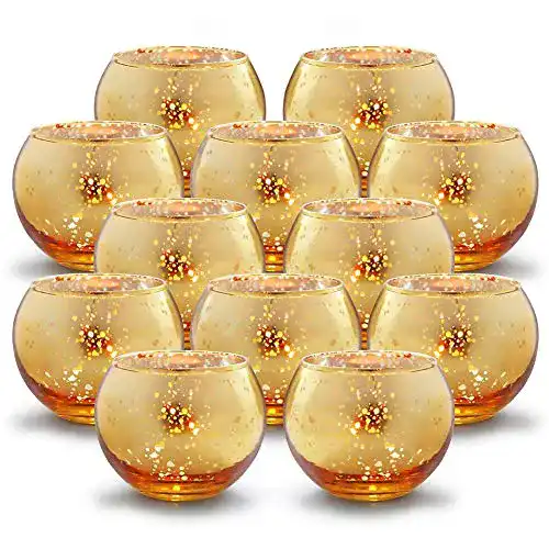 Kerzenglas GUIFIER 12 PCS Mercury Glas Votive Kerze