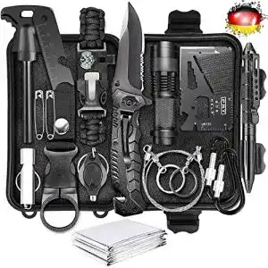 Survival-Kit LC-dolida Survival Kit 15 in 1, Außen Notfall Survival