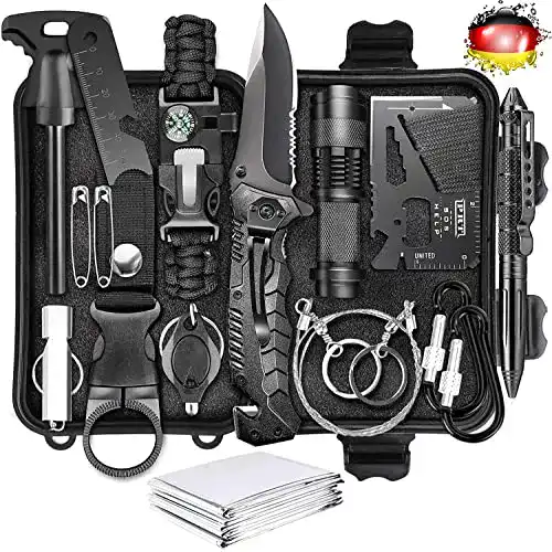 Survival-Kit LC-dolida Survival Kit 15 in 1, Außen Notfall Survival