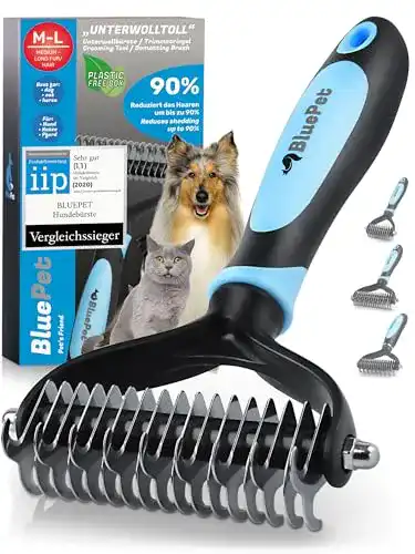 Katzenbürste BluePet ® UnterwollToll Hundebürste & Langhaar