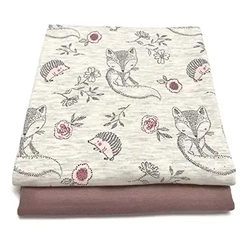 Jersey-Stoff RosaliNum 0,5m x 1,4m Jersey hellgrau melange