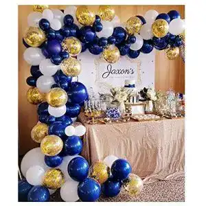 Ballongirlande Soonlyn Marineblaue u. goldene Luftballons, 110 St.