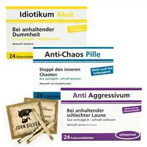Scherztabletten ERFURTH FUN im 3er Set ® Schoko Drops