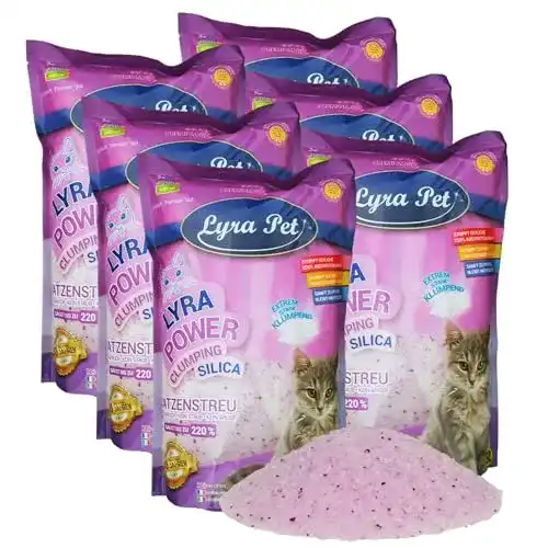 Silikatstreu Lyra Pet ® 6 x 5 L = 30 L Lyra Power Silikat klumpend