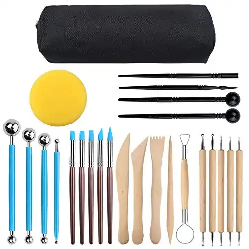 Modellierwerkzeug Viesap, 25 Stück Carving Tools Clay Keramik
