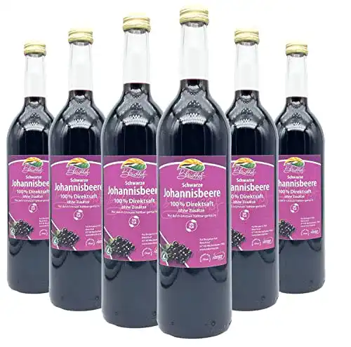 Schwarzer Johannisbeersaft Bleichhof ® [6er Pack] – 100%