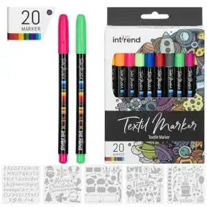 Textilstifte int!rend Textilmarker 25er Set I 20 Bunte