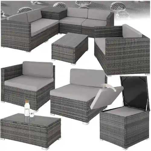 Rattanmöbel TecTake 800825 XXL Polyrattan Sitzgruppe