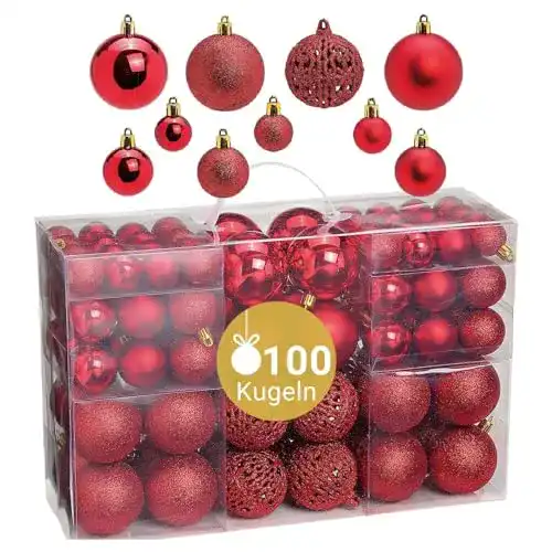 Weihnachtskugeln WOMA Christbaumkugeln Set in 14 Farben