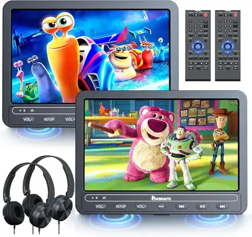Die beste Tragbarer DVD-Player NAVISKAUTO 2 10,1" Auto Kopfstütze 2026 Test Bestseller Tragbarer DVD-Player NAVISKAUTO 2 10,1″ Auto Kopfstütze
