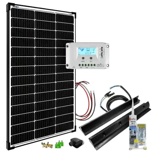 Solaranlage Offgridtec für Wohnwagen 100 Watt Komplett-Set