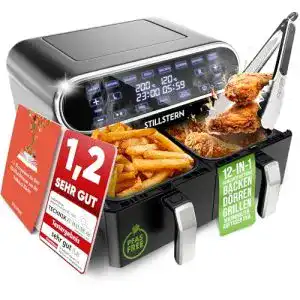 Heißluftfritteuse 2 Fächer Stillstern Heißluftfritteuse Dual Zone