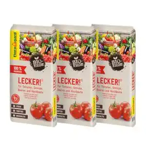 Tomatenerde Floragard Bio-Erde Lecker 3×20 Liter – für Tomaten