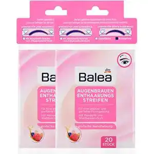 Kaltwachsstreifen Gesicht Balea Augenbrauen, 2 x 20 Stück