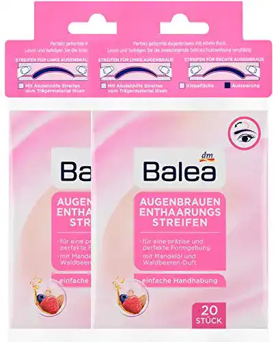 Kaltwachsstreifen Gesicht Balea Augenbrauen, 2 x 20 Stück