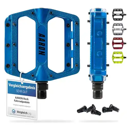 Fahrradpedale AARON Rock MTB Pedale aus Alu, blau