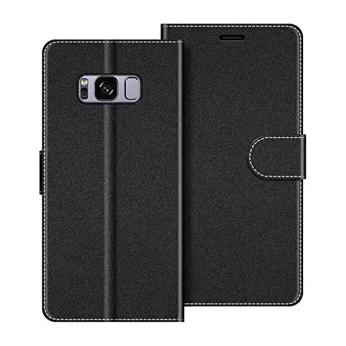 Samsung-Galaxy-S8-Hülle COODIO, Leder Handytasche