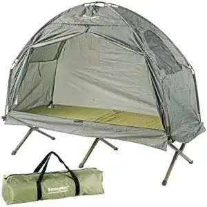 Feldbett mit Zelt Semptec Urban Survival Technology 2in1-Zelt