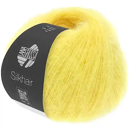 Mohair-Wolle Lana Grossa Silkhair 158 Gelb