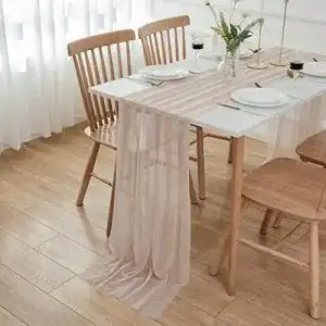 Chiffon-Stoff AOKSUNOVA Tischläufer Chiffon Stoff Tüll Tischläufer