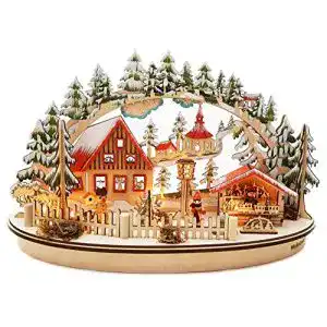 Schwibbogen Wichtelstube-Kollektion LED Oval Weihnachtsmarkt