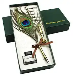 Schreibfeder Deashun Peacock Federkiel Dip Pen Englisch