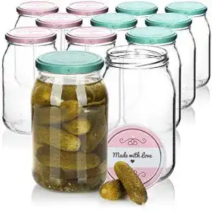 Schraubglas com-four ® 12x Einmachgläser “Made with love”