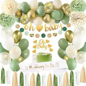 Party-Deko adaziau Baby Party Deko, Grüne Gold Baby Shower