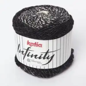 Katia-Wolle Katia Infinity Farbe: Crudo/Negro (104) 100 g