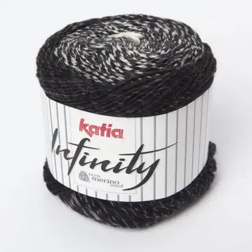 Katia-Wolle Katia Infinity Farbe: Crudo/Negro (104) 100 g
