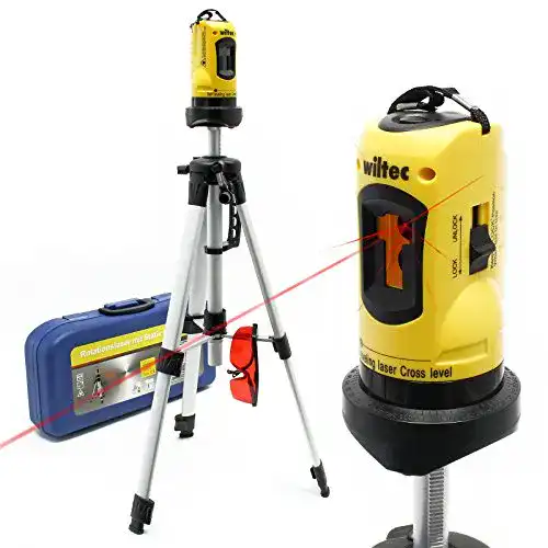 Kreuzlinienlaser mit Stativ Wiltec selbstnivellierend mit Stativ 1,2 m