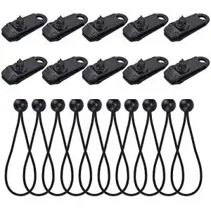 Planenclips SNAGAROG 10 Stück Clips u. 10 Stück elastisches Seil