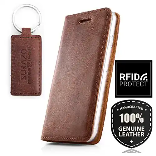 Surazo-Handyhülle SURAZO Smart Magnet Vintage Ledertasche