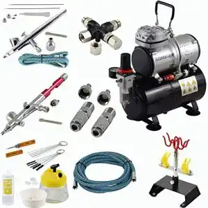 Airbrush-Kompressor Agora-Tec ® Airbrush PROFI-Set