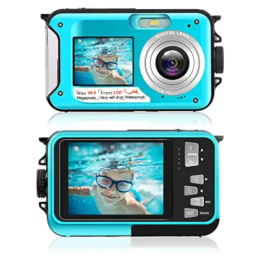 Unterwasserkamera CenZo Wasserdichte 2.7K 1080P FHD 48 MP